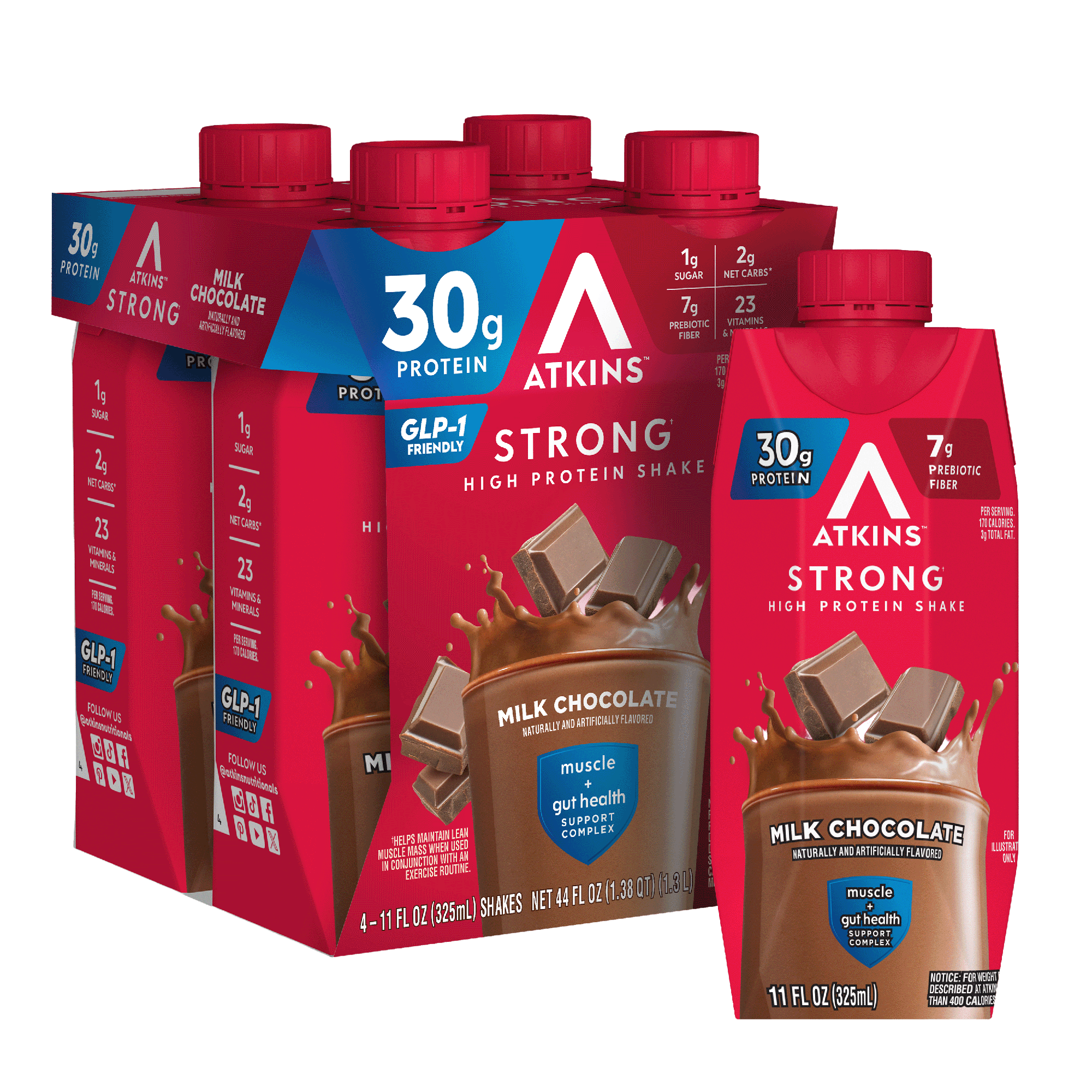 Atkins Strong Milk Chocolate 30g Protein Shake